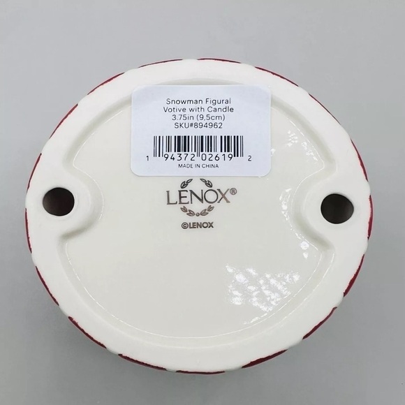 Lenox Snowman Figural Christmas Holiday Candle Holder with Tea Light Candle NIB - Picture 10 of 10